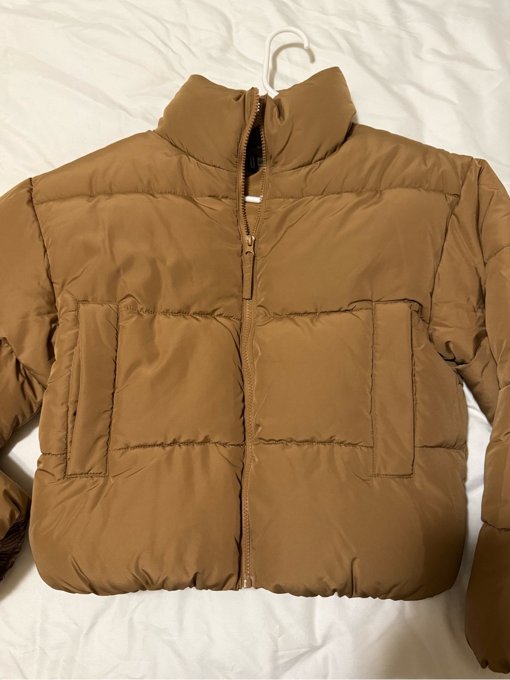 H&M Cropped Brown Puffer